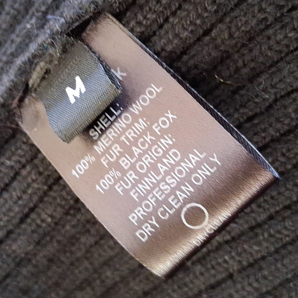 Heikejarick Black Merino Wool Tie Front Quiet Luxury Ribbed Sweater Vest Size M - Picture 10 of 13